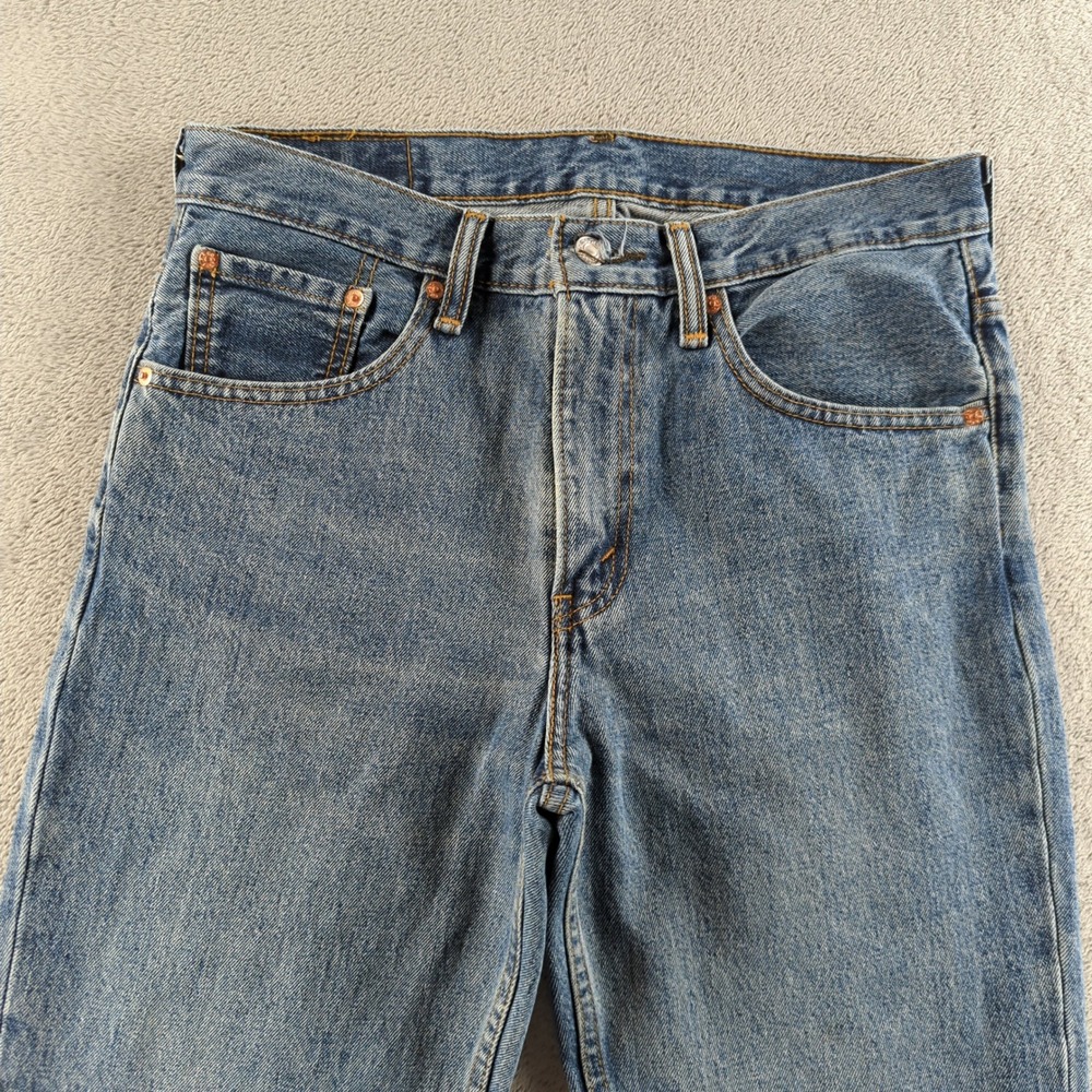 Levis 516 Jeans Mens 32x30 Blue Faded Straight Denim Cotton‎ Pants Casual Work